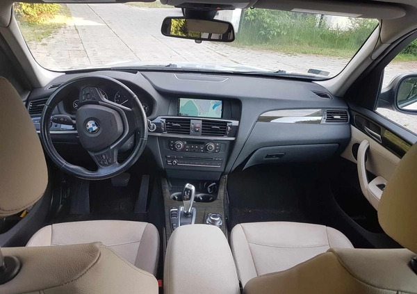 BMW X3 cena 59900 przebieg: 99813, rok produkcji 2014 z Gdańsk małe 67
